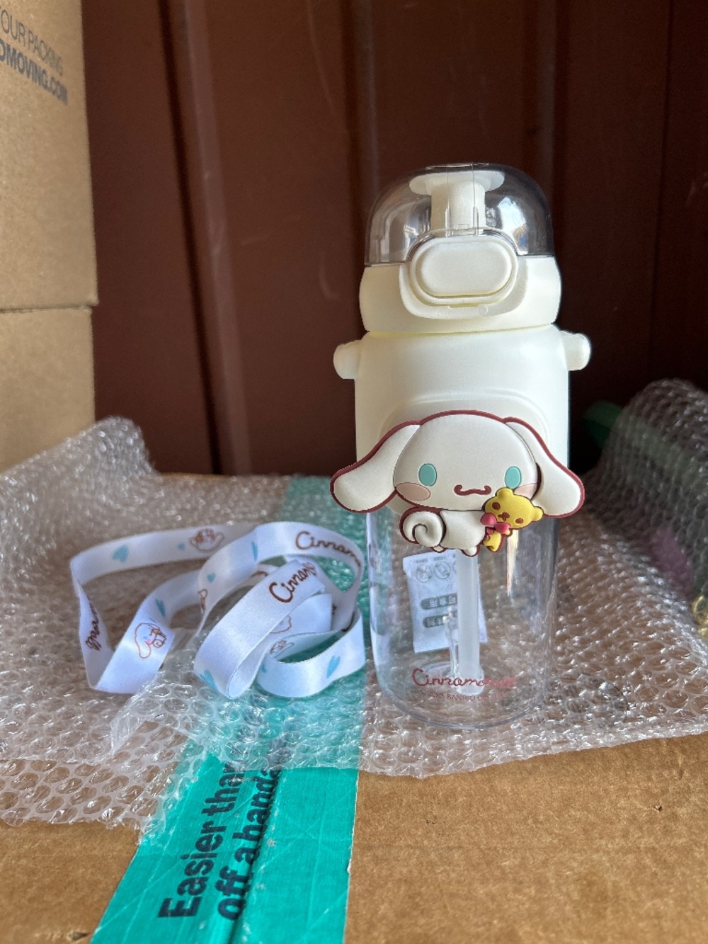 Cinnamoroll Water Bottle 20oz W Strap Kawaii Sanrio